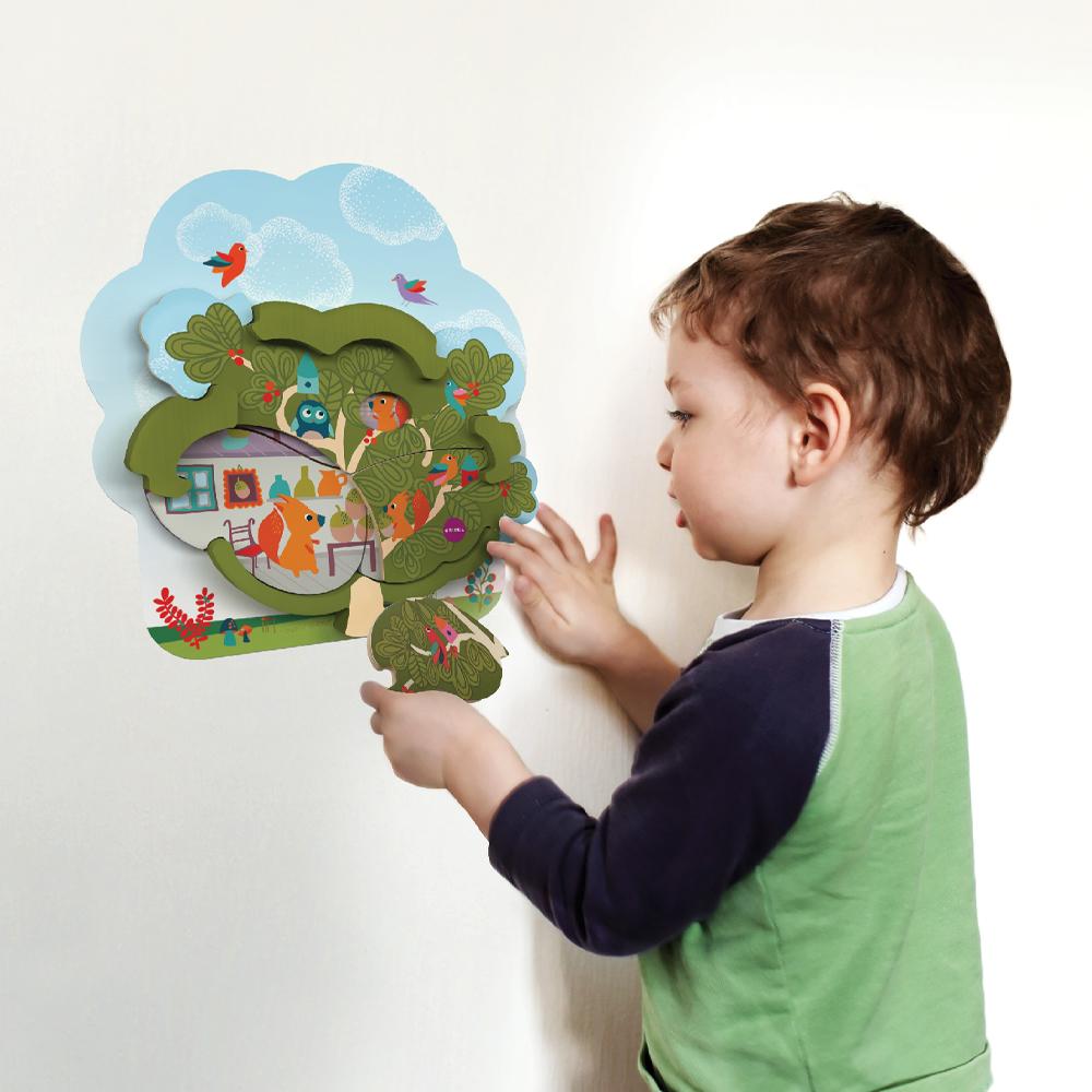 VertiPlay Wall Toy: Mr Squirrel's House 2-Layer Puzzle